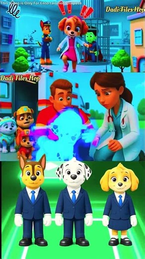 Paw Patrol Scary Chase 🆚 Ryder 🆚 Marshall Fun X Dance Cover | Tiles Hop _ #pawpatrol #shorts