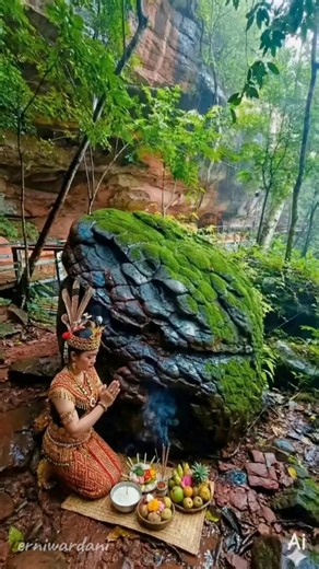 Erni Wardani on Instagram: "✨ Sacred Ritual in the Forest: Snake Stone Gives Red Gems ✨ #Aivideo #Mysticalritual #SnakeStone #GiantSnake #RedGems #ForestLegend"
