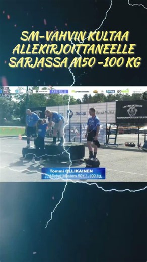 SM-Vahvin kultaa polen voimaluolaan sarjassa M50 -100kg.