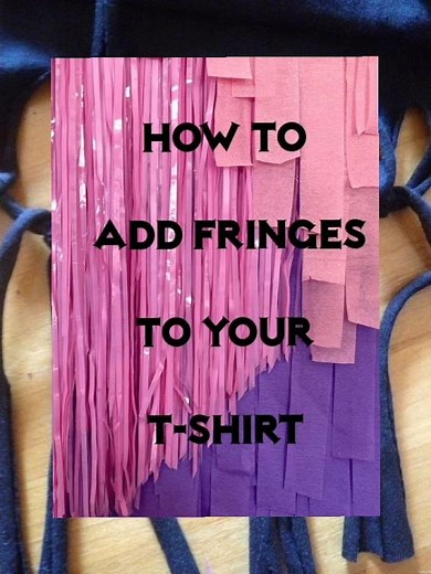 How to add Fringes to your T-shirt #shorts #diy #tshirt