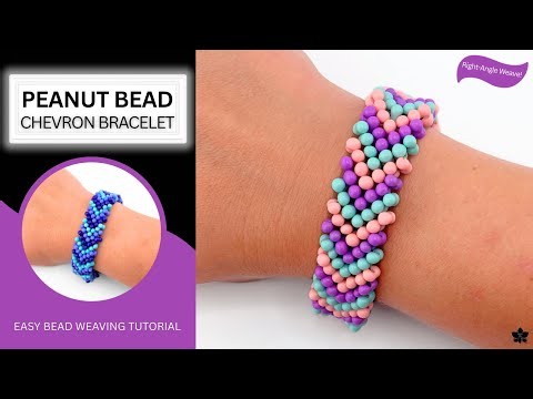 Peanut Bead Chevron Bracelet Tutorial