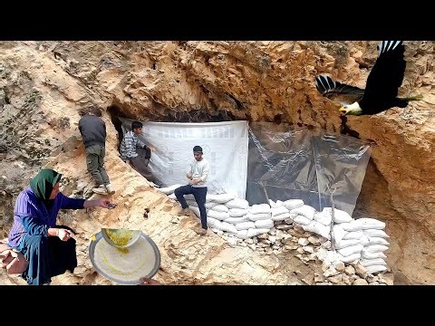 Grandma is cooking while Ali and his friends are making instruments.