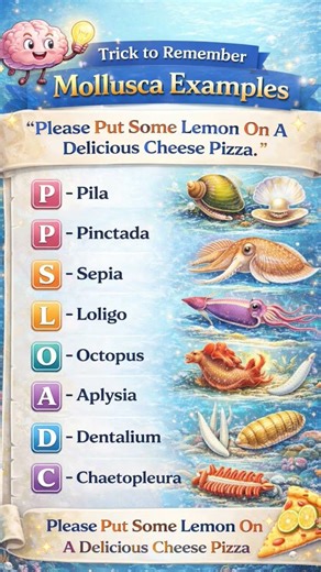 Trick to remember example mollusca#Neet#ncert #cbse#Animal kingdom