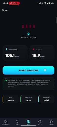 nettracker network speed tester