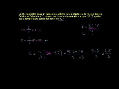 Convertir des degrés Fahrenheit en degrés Celsius