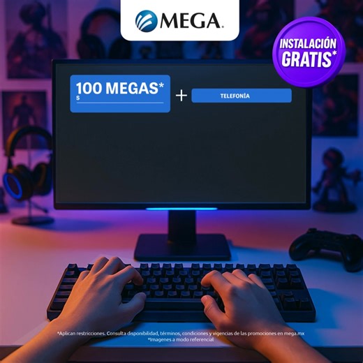 ¡Paquete de internet ideal para ti! Con MEGA tienes: ✔️ Internet de 100 megas simétricos* con fibra óptica* ✔️ Telefonía fija incluida ✔️ Instalación GRATIS* Una conexión rápida, estable y sin complicaciones. 📲 Cámbiate a MEGA y navega como se debe. | Megacable, Conectamos tu vida