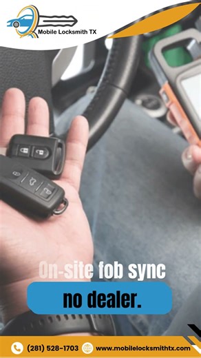 Mid-day key fob programming session in Houston.