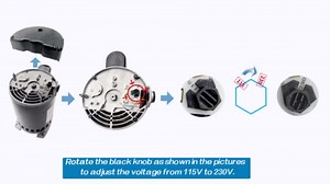 B2854 1-1/2HP, Replaces Century/AO Smith Pool Pump Motors,1.5HP,115/230V, 3450 RPM, 8.0/16.0Amps, 56Y Frame 1.1Service Factor,PSC,F56AA40A01,Include Replace Parts, Square Flange ODP Enclosure Leungoo