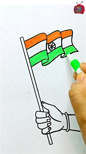🇮🇳 Tiranga Drawing ❤️ | Independence Day Special ✍️ | Easy Indian Flag Drawing #shorts