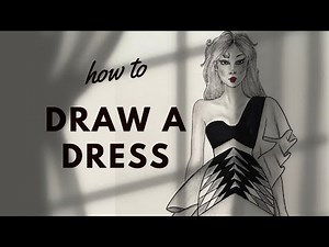 Fashion sketch tutorial for beginners: Drawing a dress made easy