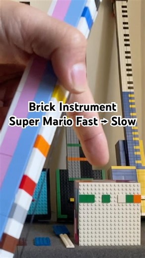 Brick Instrument Performance | Super Mario Fast → Slow · Finger Color-Tab #BrickInstrument #Music