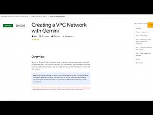 Qwiklabs | Creating a VPC Network with Gemini