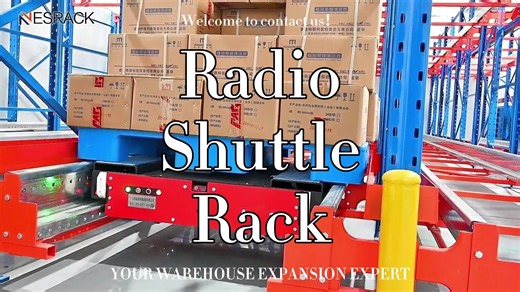 Industrial Stacking Racks for Warehouse Storage Systems 5-Layer Steel Shuttle Racking Radio Warehousing Inventory Management