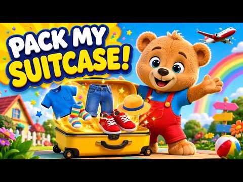 Pack My Suitcase! 🧳 | First Words Song for Toddlers | Learn Clothes | Nursery Rhymes