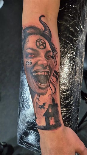 #devil #demon #evil #tattoo #pentagram