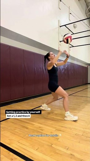 Setting locations practice by yourself in 🏐 #volleyball