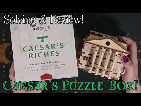 Solving & Review! Caesar's Riches Puzzle Box from Inscape!