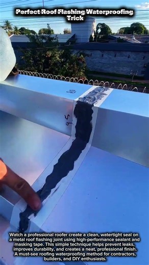 Perfect Roof Flashing Waterproofing Trick #diyprojects #construction #engineering