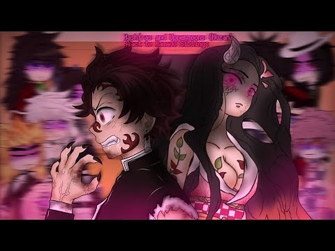 Hashiras and Uppermoons (+Muzan) React To Kamado Siblings