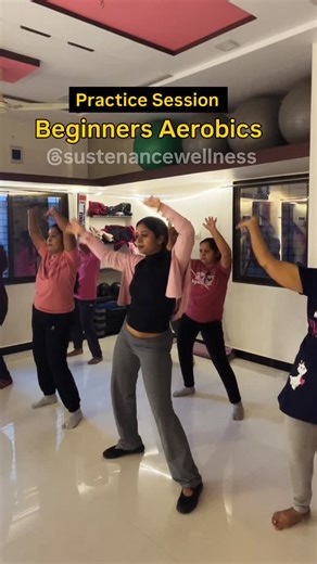 Sustenance Wellness Studio | Beginners Aerobics 💃 No experience needed, just energy and a smile! [aerobics,aerobics Instructor , bolly-fitness,ladies fitness]... | Instagram