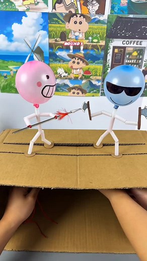paper crafts creator on Instagram: "Balloon Stickman Boxing Showdown #BalloonStickman #BoxingBattle #DIYCrafts #CreativeToys #FunDIYProject #HandmadeFun #BalloonArt #KidsCraftIdeas #InteractiveCraft #EasyDIYGame"