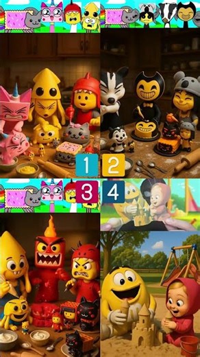 Sprunki OC SQUID KID Vs DINO KID Vs Nyan Cat Vs Unikitty All Characters Normal Vs Horror Mods