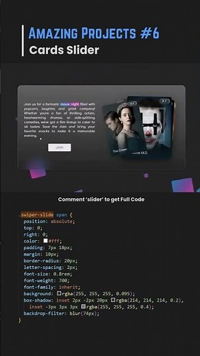 How to make card slider using html and css #html #css #css3 #animation #card #slider