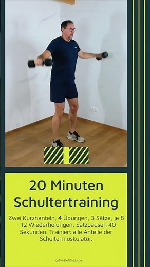 20 Minuten Schultertraining mit Kurzhanteln