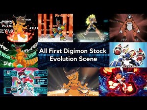 All 1st Main Protagonist Stock Evolution Scene on TV Digimon Anime History (Adventure - Ghost Game)