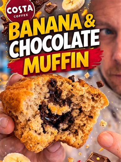 COSTA have a Banana & Chocolate Muffin at the moment and it shocked me to the core! #bananamuffin #chocolatemuffin #foodreview #tastetest #fyp @Costa Coffee @Marcus