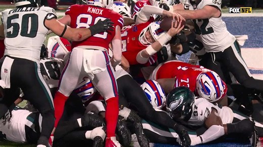 Josh Allen's tush push TD trims Eagles lead to 13-12 with seconds remaining