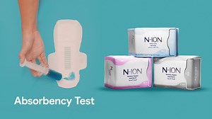 N-ION Sanitary Napkin - Absorbency Test