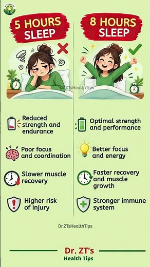 5 Hours vs 8 Hours of Sleep: What Happens to Your Body? | Dr. ZT Health Tips