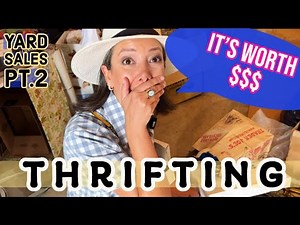 Thrift Shopping at Estate and Garage Sales for Vintage and Antiques - Thrift With Us - #shopping