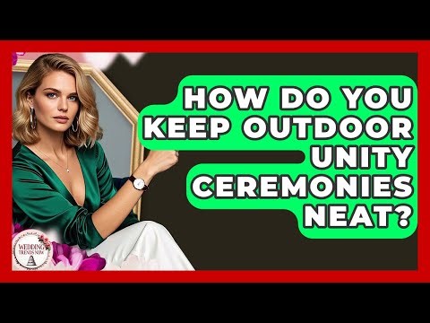 How Do You Keep Outdoor Unity Ceremonies Neat? - Wedding Trends Now