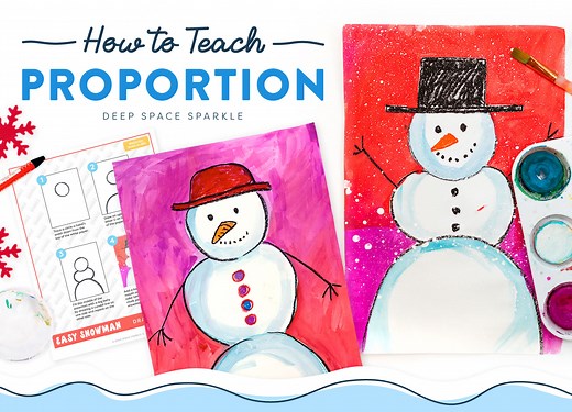 How to Teach Proportion | Snowman Project | Elements & Principles of Design