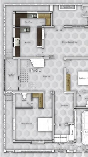 Modern House Floor Plan 1800 Sq-Feet