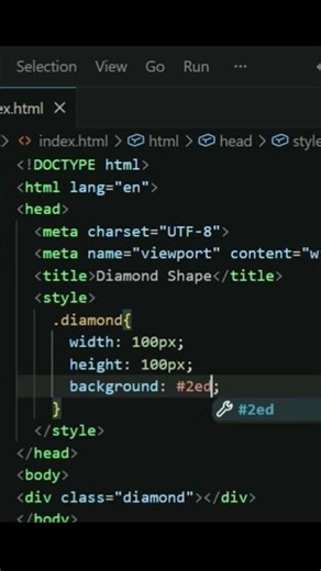 How to Create a Diamond Shape in CSS 💎