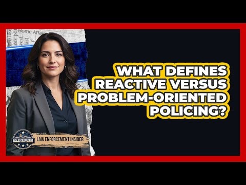 What Defines Reactive Versus Problem-Oriented Policing?