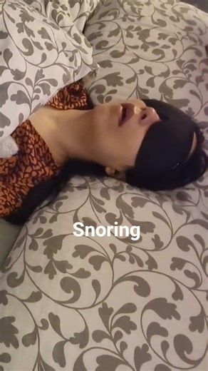 crazy snoring with open mouth