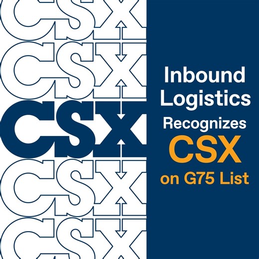3.1K views · 49 reactions | CSX is proud to once again have been named by Inbound Logistics magazine as a global leader in sustainable and environmentally friendly operating practices. Known as G75, this list honors companies making notable contributions to a more sustainable global supply chain. Learn more: https://bit.ly/4em7jfO #csxesg | CSX | Facebook