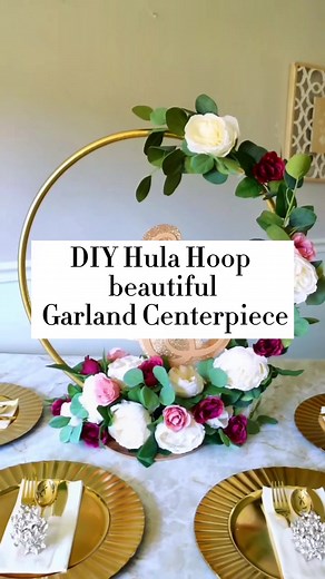 DIY Hula Hoop Floral Centerpiece Tutorial
