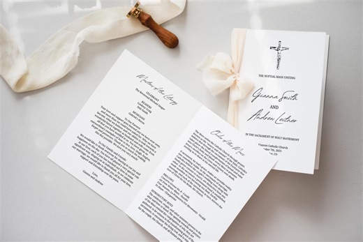 Catholic Wedding Program Booklet (english)