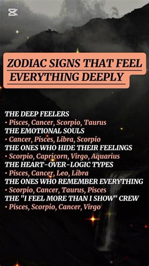 ZODIAC SIGNS THAT FEEL EVERYTHING DEEPLY 🌙‎#shorts #viral #zodiac #trending