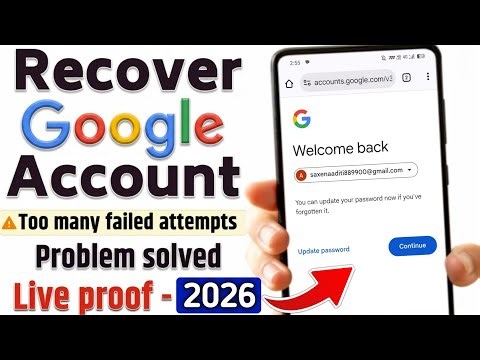 Too many failed attempts Gmail Account Recovery | 2step verification gmail forgot password #gmail