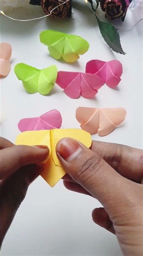How to make butterflies 🦋 with paper /DIY paper crafts #diy #craft #butterfly #viral