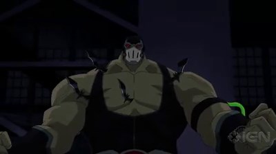 The Dark Knight takes on a mind-altered Bane in this scene from Batman: Hush. | IGN