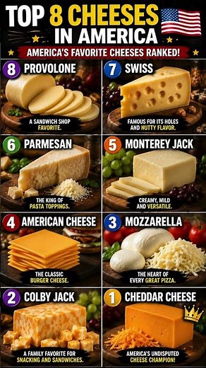Top 8 Most Popular Cheeses in America | America's Favorite Cheeses Ranked
