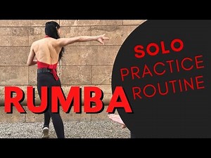 Int RUMBA Solo Practice Routine - Sliding Door and Turns | Dance Lesson