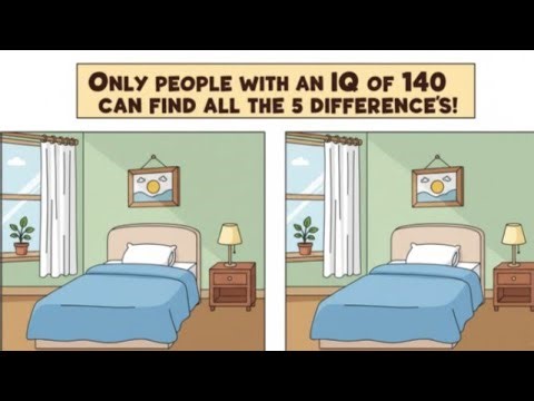 IQ test | 70% fail | two bed rooms looks same but diff | genius can find #live #trending #challange